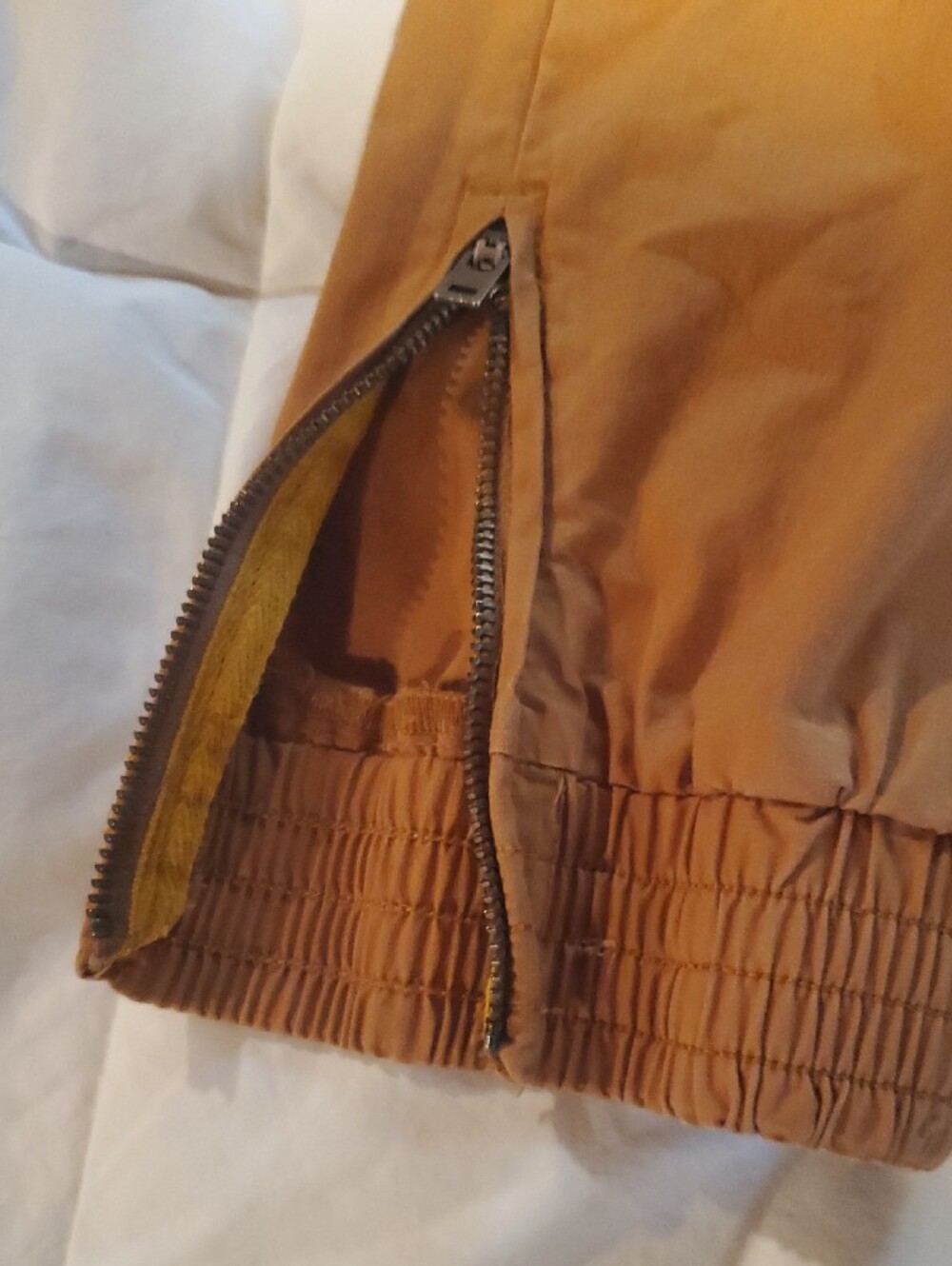 Pact Organic Cotton Camel Tan Jogger Pants with Ankle Zips Size XL - Picture 6 of 6